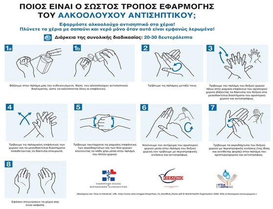 sostos tropos efarmogis antisiptikou xerion